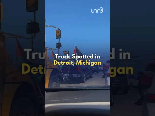 ⁣A pro-Palestine truck with 