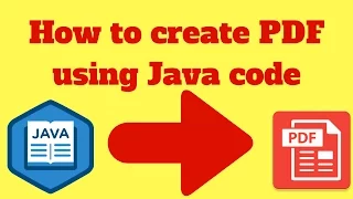 How to create pdf in java using itext