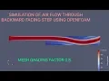 Simulation of air flow through backward facing step using OpenFOAM