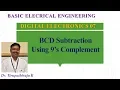 BEE 307 BCD Subtraction using 9 s Complement