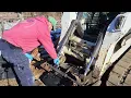 Bobcat T650 replacing bobtach hose that runs through lift arms Part 1 of 2