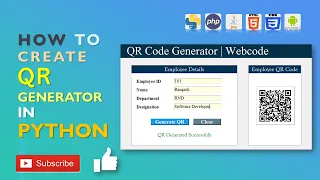 How to Create QR Code Generator in Python Complete GUI python tutorial in Hindi