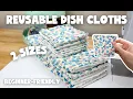 DIY Reusable Kitchen Cloths Tutorial Easy Beginner Sewing Project