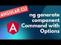 9 Lets see ng generate component command with options in practical - Angular Application