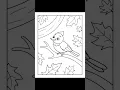 Fall Birds Coloring Pages for Kids - Autumn Bird Coloring Book