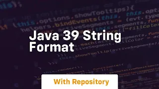 Java 39 string format