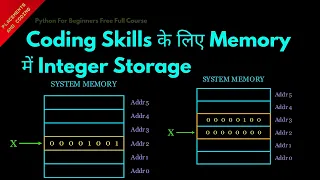 Integer Storage in Memory For Coding Skills Hindi Lesson 10 Python For Beginners