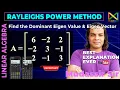 Rayleigh Power Method Example Dominant Eigen Value Eigen Vector Engineering Mathematics VTU