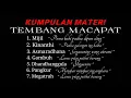 Lagu KUMPULAN TEMBANG MACAPAT | Materi Tembang Macapat