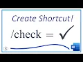 How to create a shortcut to add a Mark to a Microsoft Word Document