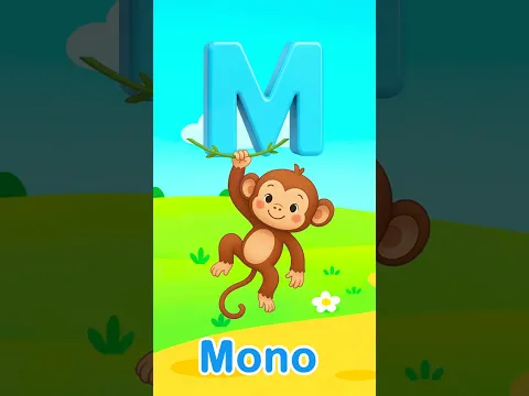 Aprende Abecedario con Animales M de Mono, N de Nutria y Ñandu