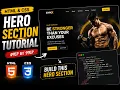 How to Create a Hero Section with HTML CSS Step by Step Tutorial