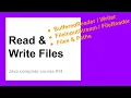 Reading and Writing Files Complete Java Course for Beginners