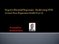 Negative Binomial Regression Model Using SPSS Count Data Regression Model Part 2