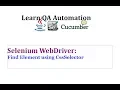 How to find element using CssSelector in Selenium WebDriver