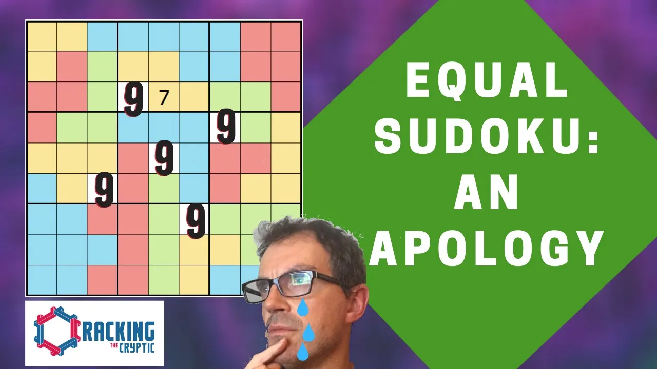 Equal Sudoku - An Apology