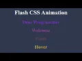 Flash Animation Using HTML CSS CSS Animation Tutorials