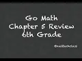 6th Grade Math Chapter 5 Test Review