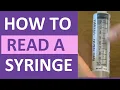 How to Read a Syringe 3 ml 1 ml Insulin 5 Reading a Syringe Plunger