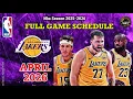 LOS ANGELES LAKERS SCHEDULE APRIL 2026 Lakers Full Games Schedule Lakers update