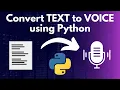 How to turn any TEXT to VOICE using python script and AI