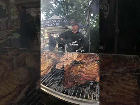 Big Meat, Beef and Sausage Grill from Argentina. Italy Street Food