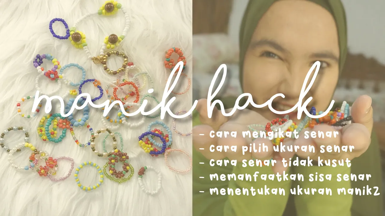 Cara Bikin Kalung dan Cincin Bunga 3 model Aesthetic (Daisy flower beaded necklace/ring) ide bisnis