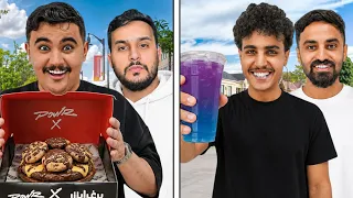 سوينا اغرب خلطات المطاعم🔥😂 ( برجر بالكوكيز 🍔👨🏻‍🍳 )