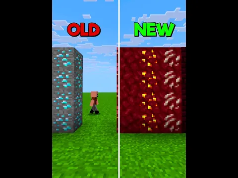 Minecraft Old VS New Blocks (Pretending) #minecraft #shorts