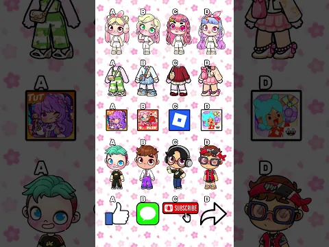 A, B, C or D? Choose Your Vibe 💅💖#tocaboca #tocalifeworld #avatarworld