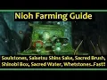 Nioh Large Soulstones Sacred brush saisetsu sake shinobi box whetstone sacred water Farming farm