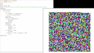 Random colour pixels Python Turtle