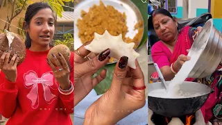 জামাই জন্য পিঠে বানিয়ে প্রথম রান্নার চ্যানেলের জন্য রান্না শুরু করলো আমার মা😋🤤