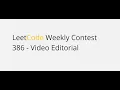 Leetcode Weekly contest 386 - Editorial Global Rank