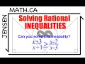 3 4 Solving Rational INEQUALITIES full lesson MHF4U