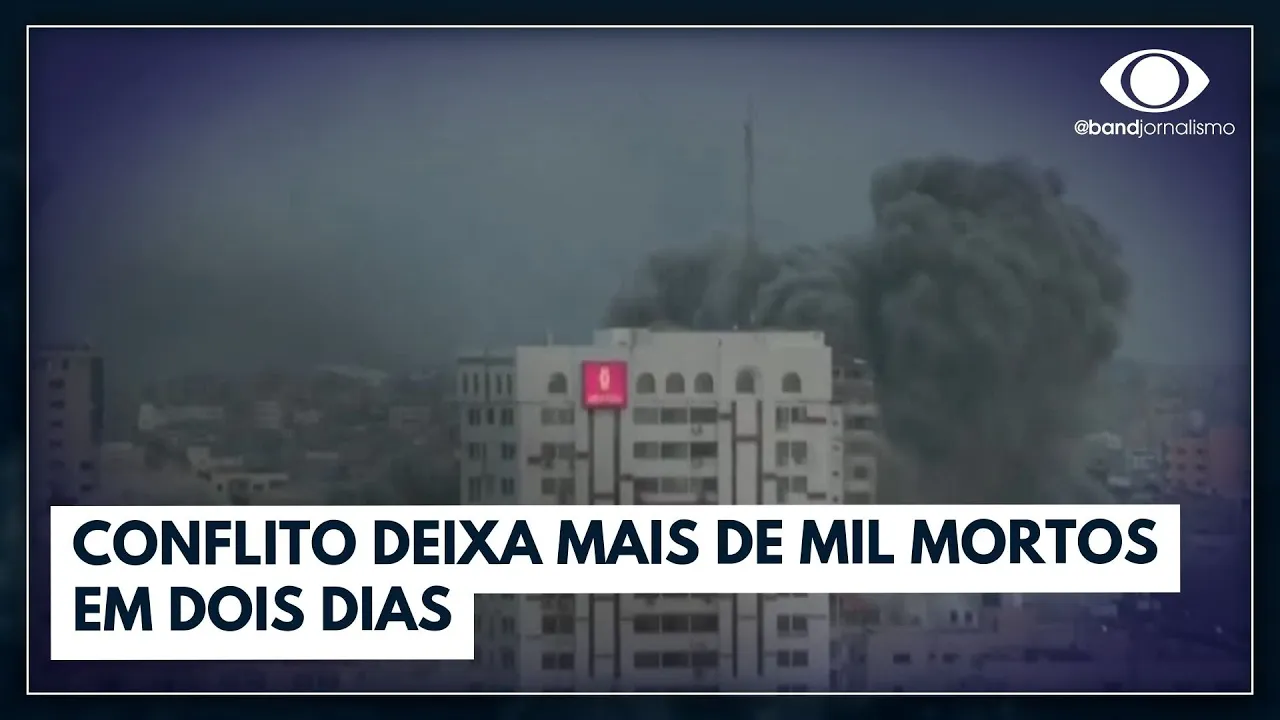 Conflito entre Israel e Hamas deixa mais de mil mortos em dois dias