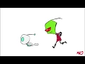 Invader Zim runs and fly GIF