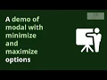 Bootstrap Modal A jQuery plug-in to Maximize Minimize Modal
