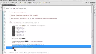 HOW TO SORT AN ARRAYLIST IN JAVA DEMO