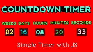 Countdown timer in JS using HTML CSS JavaScript Tutorials
