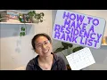 HOW TO MAKE YOUR RESIDENCY RANK LIST FOR NRMP MATCH DAY using an easy systematic table