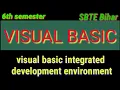 visual basic 6th semester visual basic integrated development environment