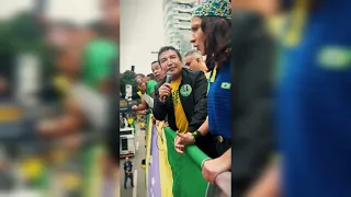 MAGNO MALTA SUBIU NO CAMINHÃO E PEDIU ORAÇÕES AO MINISTRO ANDRÉ MENDONÇA 