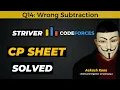 Wrong Subtraction Striver CP Sheet Codeforces Competitive Programming
