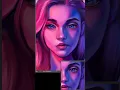 Lagu 2022 Girl Portrait Painting Drawing in Photoshop Beautiful Cute Face Semi Realistic Style Pinterest
