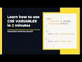 How to use CSS variables custom properties to create specific and reusable CSS values