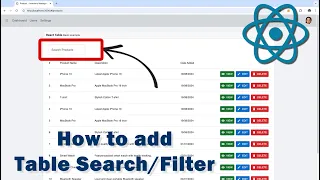 How to Implement Search and Filtering in React Table using Material UI