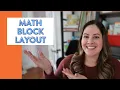 How to Set Up Your Math Block Math Block Layout in Kindergarten First and Second Grade