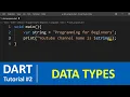 Dart Tutorial - Data types in Dart Programming