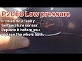 Urea fault P20E8 low pressure